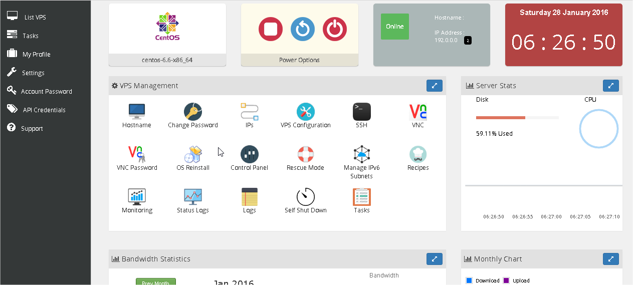 Panel de Control VPS